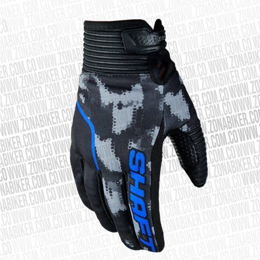 Guantes Shaft Stunt Dragster Negro Azul 1 - ZONABIKER LA 21 3