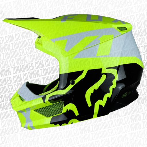 Casco Fox V1 Skew Flox Amarillo 1 - ZONABIKER LA 21 3