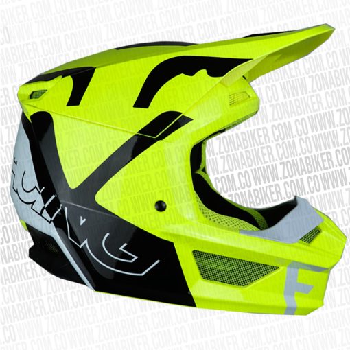 Casco Fox V1 Skew Flox Amarillo 2 - ZONABIKER LA 21 4