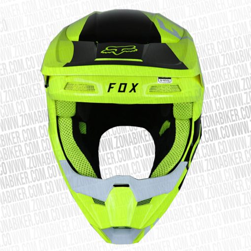 Casco Fox V1 Skew Flox Amarillo 3 - ZONABIKER LA 21 5