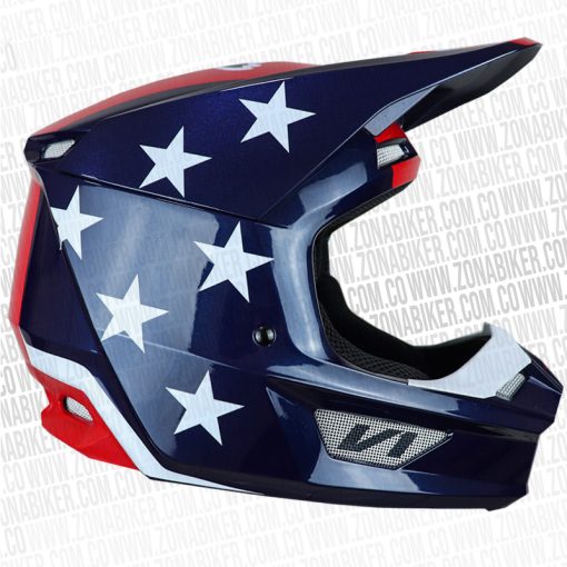 Casco Fox V1 Ultra Rojo Azul 2 - ZONABIKER LA 21 4