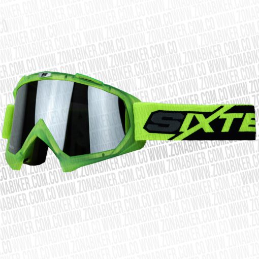 Lentes Cross Shaft 16 Evo Amarillo Neon Visor Silver - ZONABIKER LA 21 3