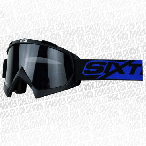 Lentes Cross Shaft 16 Evo Negro Azul Visor Smoke - ZONABIKER LA 21 3