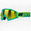 Lentes Cross Shaft 16 Evo Turquesa Amarillo Visor Iridium Dorado - ZONABIKER LA 21 2