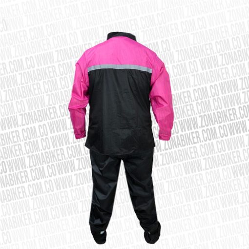 Impermeable Poliester Delatex Negro Fucsia 2 - ZONABIKER LA 21 4