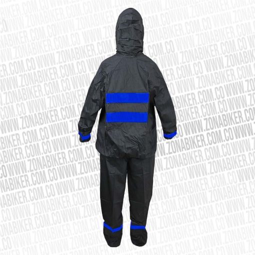 Impermeable Silicona Delatex Negro Azul 2 - ZONABIKER LA 21 4