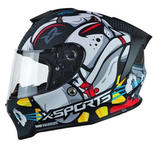 Casco X Sports V151 Jakob Gris Rojo 1 - ZONABIKER LA 21 3