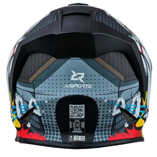 Casco X Sports V151 Jakob Gris Rojo 4 - ZONABIKER LA 21 6