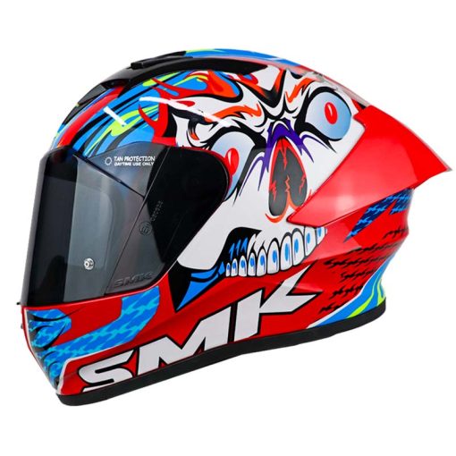 Casco Smk Stellar Skull Azul Rojo 1 - ZONABIKER LA 21 3