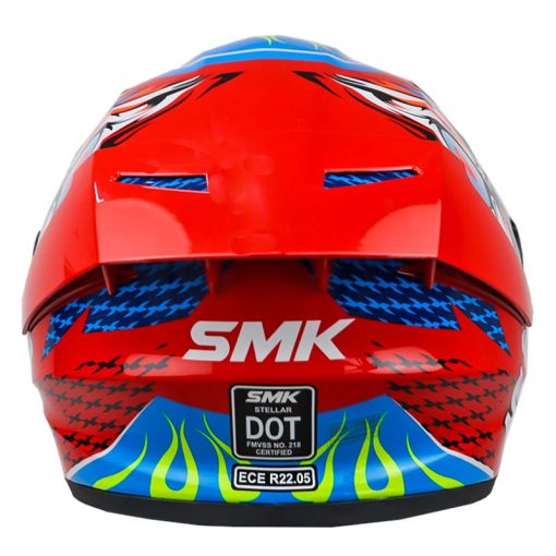 Casco Smk Stellar Skull Azul Rojo 4 - ZONABIKER LA 21 6