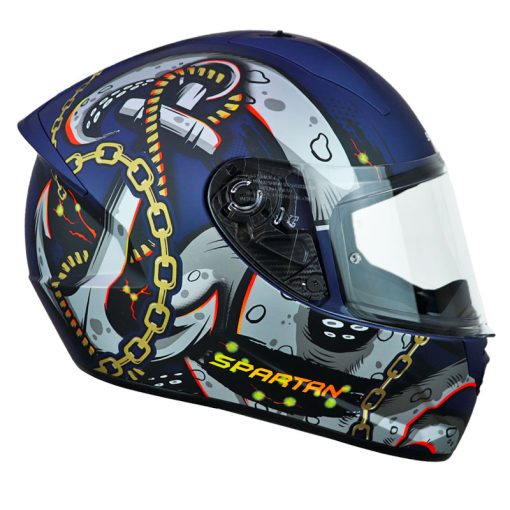 Casco Spartan Stinger Kraken Azul Gris 2 - ZONABIKER LA 21 4