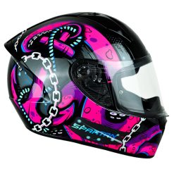Casco Spartan Stinger Kraken Negro Fucsia 2 - ZONABIKER LA 21 8