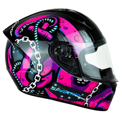Casco Spartan Stinger Kraken Negro Fucsia 2 - ZONABIKER LA 21 4