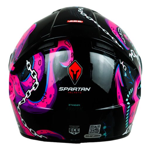 Casco Spartan Stinger Kraken Negro Fucsia 4 - ZONABIKER LA 21 6