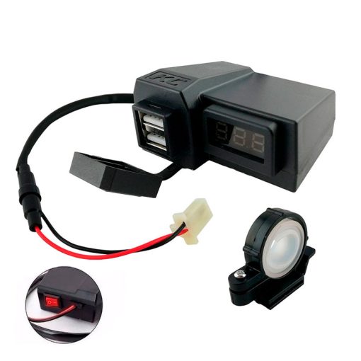 Cargador Usb Con Voltimetro 2 - ZONABIKER LA 21 3