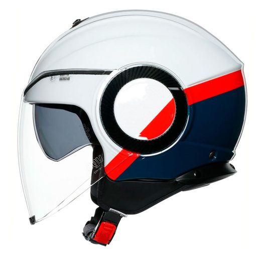 Casco Agv Orbyt Multi Block Blanco Azul Rojo 1 - ZONABIKER LA 21 3