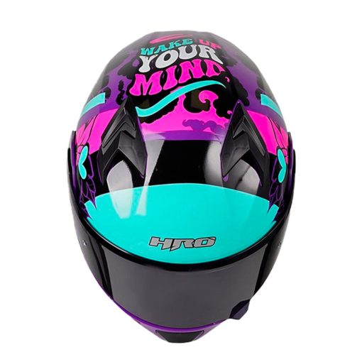 Casco Hro 3420Dv Hybrir Morado Turquesa Visor Smoke 2 - ZONABIKER LA 21 4