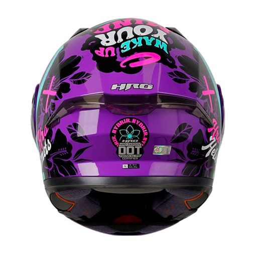 Casco Hro 3420Dv Hybrir Morado Turquesa Visor Smoke 3 - ZONABIKER LA 21 5