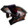 Casco Hro 3420Dv World Wid Naranja Visor Azul 1 - ZONABIKER LA 21 1