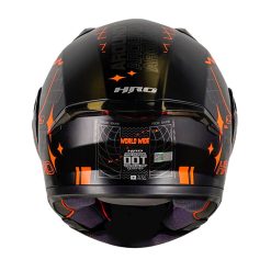 Casco Hro 3420Dv World Wid Naranja Visor Azul 3 - ZONABIKER LA 21 8