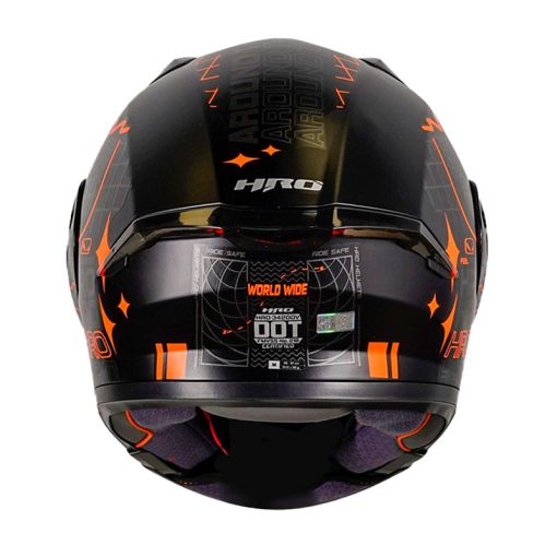 Casco Hro 3420Dv World Wid Naranja Visor Azul 3 - ZONABIKER LA 21 5