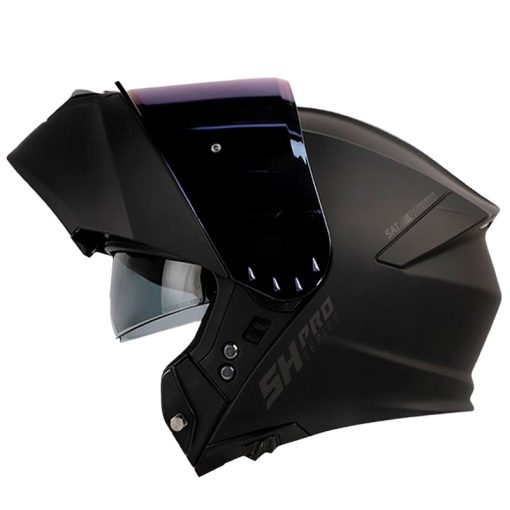 Casco Shaft Pro 4000Dv Solid Negro Visor Iridium Azul 1 - ZONABIKER LA 21 3