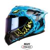 Casco Shaft Pro 610Evo Dragon Fire Azul Amarillo Visor Iridium Azul 1 - ZONABIKER LA 21 2