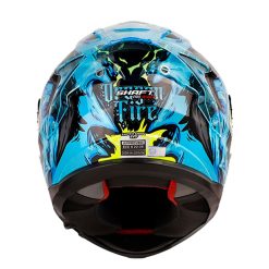 Casco Shaft Pro 610Evo Dragon Fire Azul Amarillo Visor Iridium Azul 3 - ZONABIKER LA 21 7