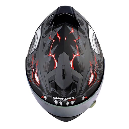 Casco Shaft Pro 610Evo Dragon Fire Gris Rojo Visor Iiridum Dorado 2 - ZONABIKER LA 21 4