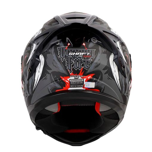 Casco Shaft Pro 610Evo Dragon Fire Gris Rojo Visor Iiridum Dorado 3 - ZONABIKER LA 21 5