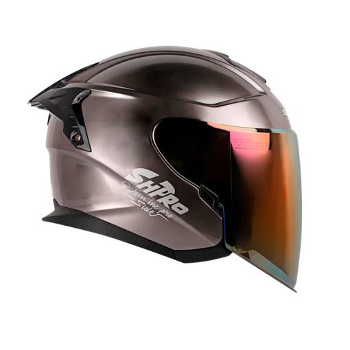 Casco Shaft Pro 240Dv Solid Silver Gris Visor Iridium Rojo 3 - ZONABIKER LA 21 4