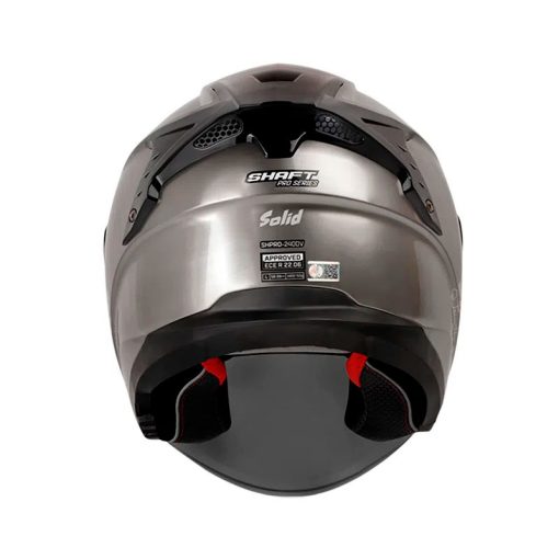 Casco Shaft Pro 240Dv Solid Silver Gris Visor Silver 3 - ZONABIKER LA 21 4