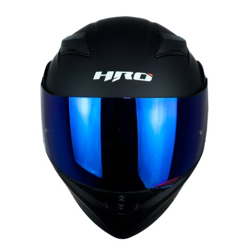 Casco Hro 3400Dv Solid Negro Gris Visor Iridium Azul 2 - ZONABIKER LA 21 4