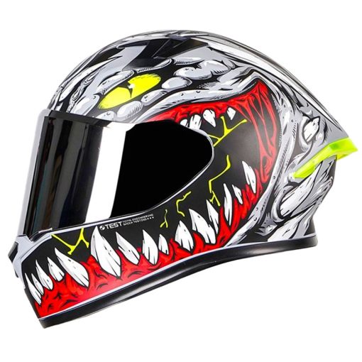 Casco Ich 503Ed Special Alligator Gris Rojo Visor Silver 1 - ZONABIKER LA 21 3