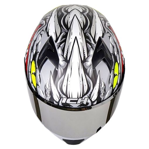 Casco Ich 503Ed Special Alligator Gris Rojo Visor Silver 2 - ZONABIKER LA 21 4