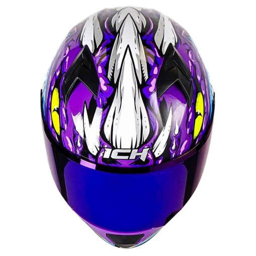 Casco Ich 503Ed Special Alligator Morado Azul Visor Azul 2 - ZONABIKER LA 21 4