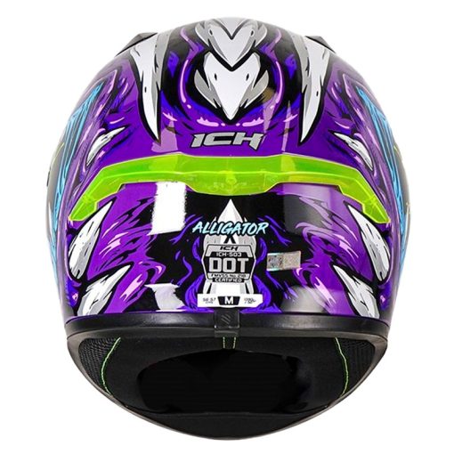 Casco Ich 503Ed Special Alligator Morado Azul Visor Azul 3 - ZONABIKER LA 21 5