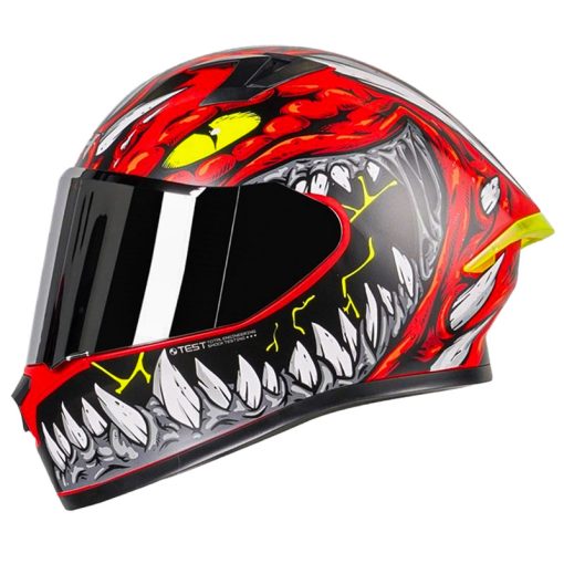 Casco Ich 503Ed Special Alligator Rojo Gris Visor Silver 1 - ZONABIKER LA 21 3