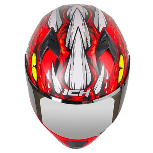 Casco Ich 503Ed Special Alligator Rojo Gris Visor Silver 2 - ZONABIKER LA 21 4
