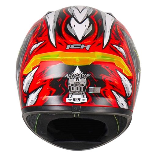 Casco Ich 503Ed Special Alligator Rojo Gris Visor Silver 3 - ZONABIKER LA 21 5