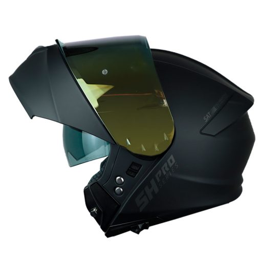 Casco Shaft Pro 4000Dv Solid Negro Visor Dorado 1 - ZONABIKER LA 21 3