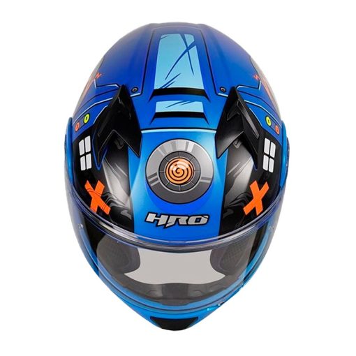 Casco Hro 3420Dv Bot Azul Naranja 2 - ZONABIKER LA 21 4