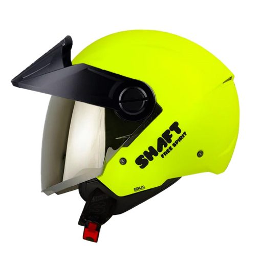Casco Shaft 212 Solid Amarillo Negro Visor Iridium Silver 1 - ZONABIKER LA 21 3