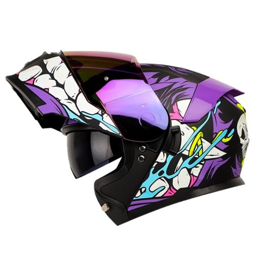 Casco Hro 3440Dv Intercreat Morado Visor Iridium Morado 1 - ZONABIKER LA 21 3