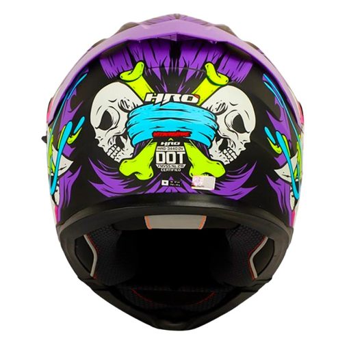 Casco Hro 3440Dv Intercreat Morado Visor Iridium Morado 3 - ZONABIKER LA 21 5