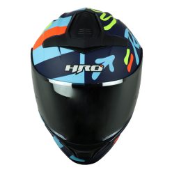 Casco Hro 3440Dv Sides Azul Naranja Visor Iridium Silver 2 - ZONABIKER LA 21 7