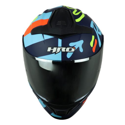 Casco Hro 3440Dv Sides Azul Naranja Visor Iridium Silver 2 - ZONABIKER LA 21 4