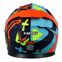 Casco Hro 3440Dv Sides Azul Naranja Visor Iridium Silver 33 - ZONABIKER LA 21 8