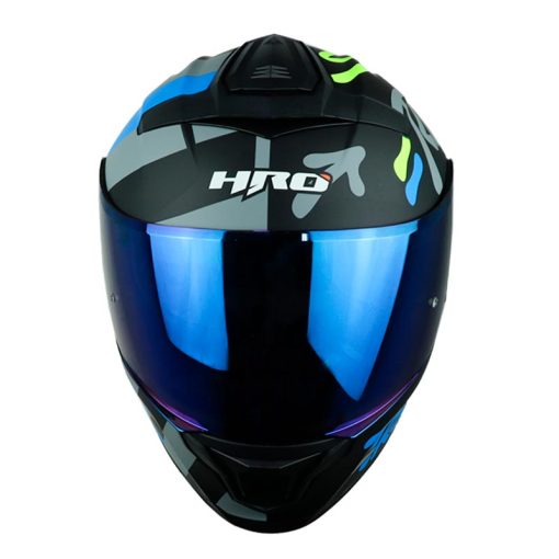 Casco Hro 3440Dv Sides Negro Azul Visor Iridium Azul 2 - ZONABIKER LA 21 4