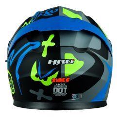 Casco Hro 3440Dv Sides Negro Azul Visor Iridium Azul 3 - ZONABIKER LA 21 8